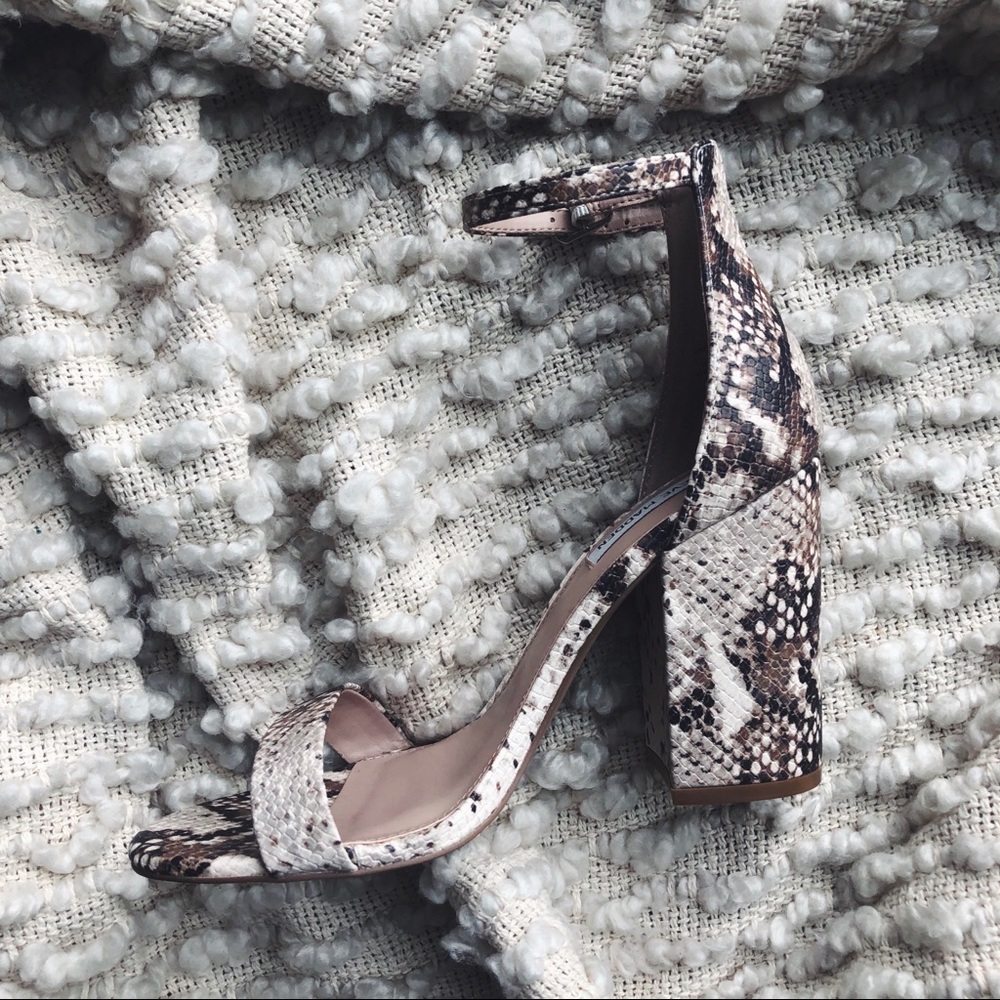 Steve Madden Snakeskin Strappy Heels